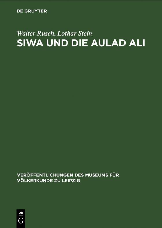 Cover-Bild Siwa und die Aulad Ali