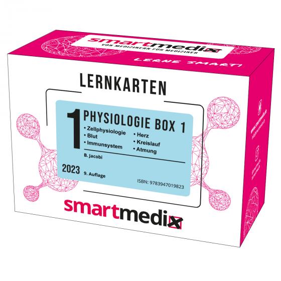 Cover-Bild SmartMedix Lernkarten Physiologie Box 1: Zellphysiologie, Blut, Immunsystem, Herz, Kreislauf, Atmung und Leistungsphysiologie