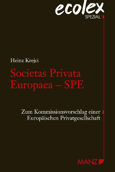 Cover-Bild Societas Privata Europaea