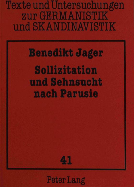 Cover-Bild Sollizitation und Sehnsucht nach Parusie