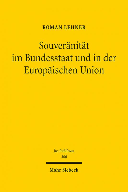 Cover-Bild Souveränität im Bundesstaat und in der Europäischen Union