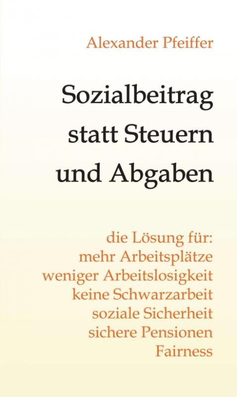 Cover-Bild Sozialbeitrag statt Steuern und Abgaben