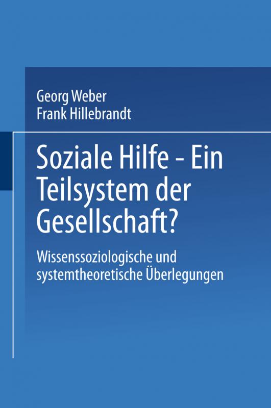 Cover-Bild Soziale Hilfe — Ein Teilsystem der Gesellschaft?