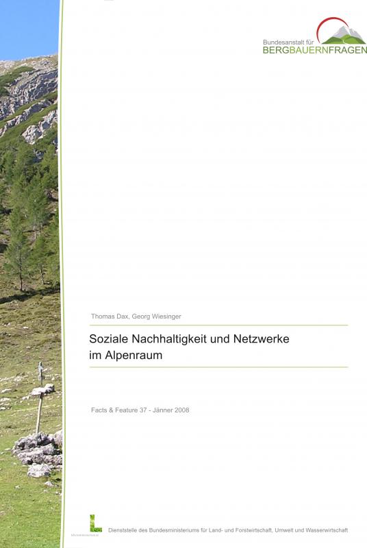 Cover-Bild Soziale Nachhaltigkeit und Netzwerke im Alpenraum