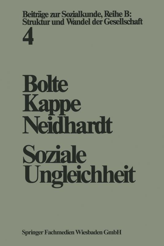 Cover-Bild Soziale Ungleichheit