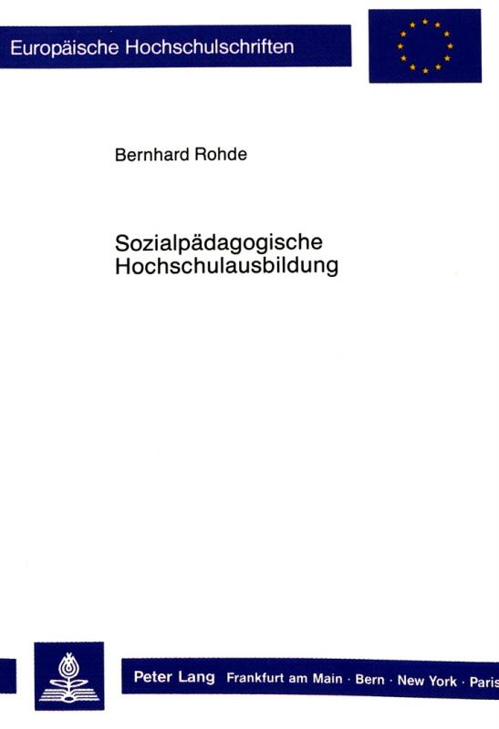 Cover-Bild Sozialpädagogische Hochschulausbildung