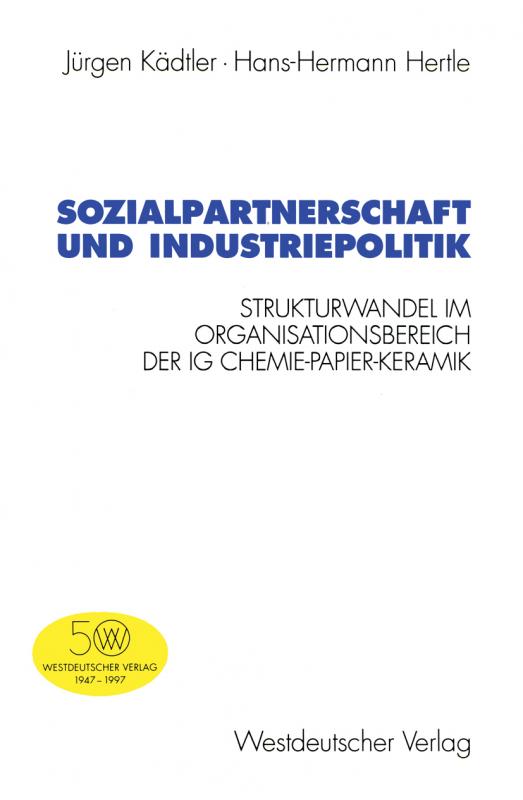 Cover-Bild Sozialpartnerschaft und Industriepolitik