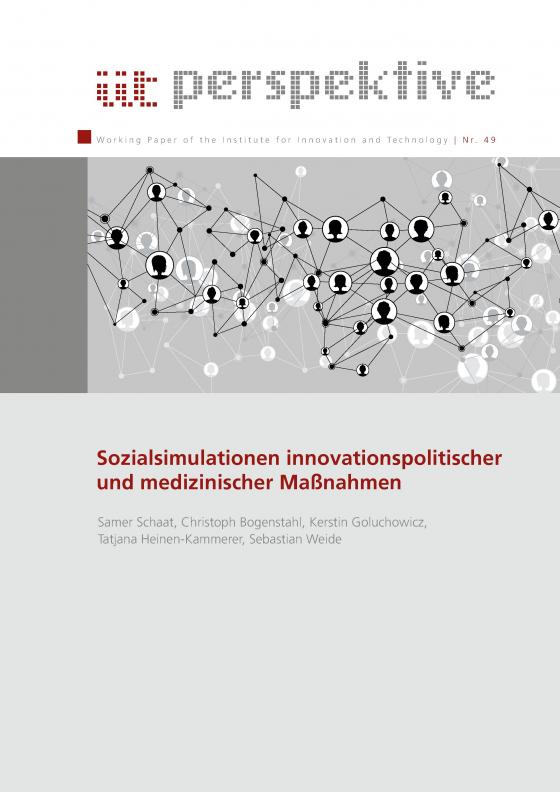 Cover-Bild Sozialsimulationen innovationspolitischer und medizinischer Maßnahmen