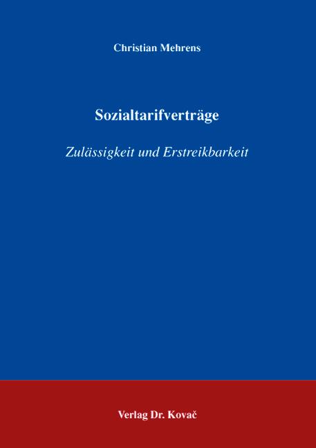 Cover-Bild Sozialtarifverträge
