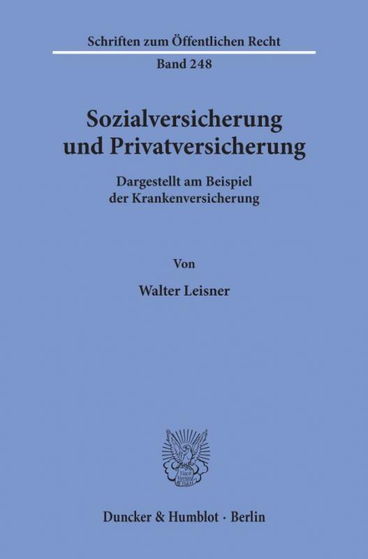 Cover-Bild Sozialversicherung und Privatversicherung.