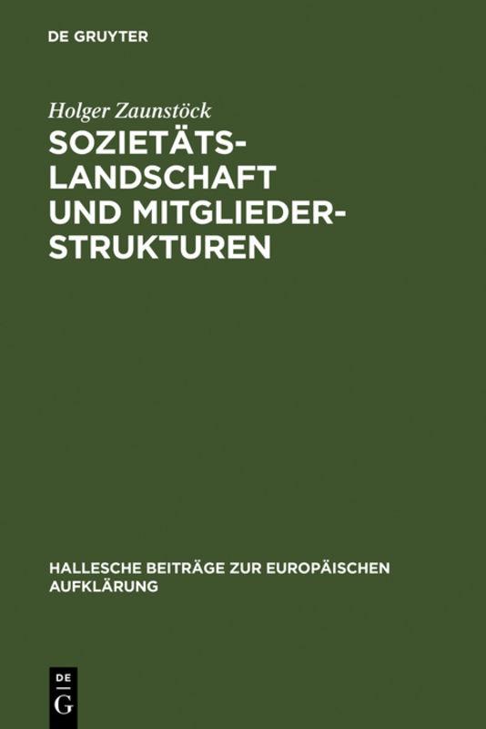 Cover-Bild Sozietätslandschaft und Mitgliederstrukturen