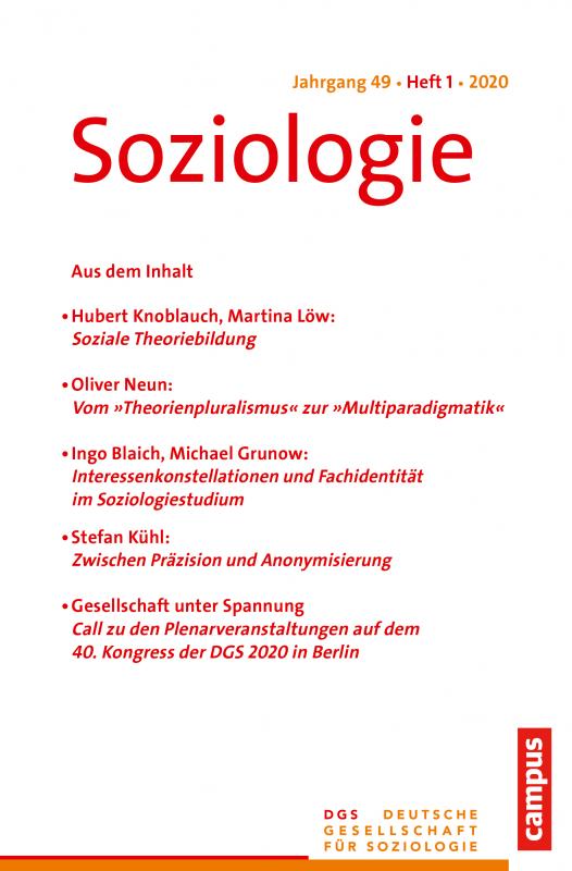 Cover-Bild Soziologie 1/2020