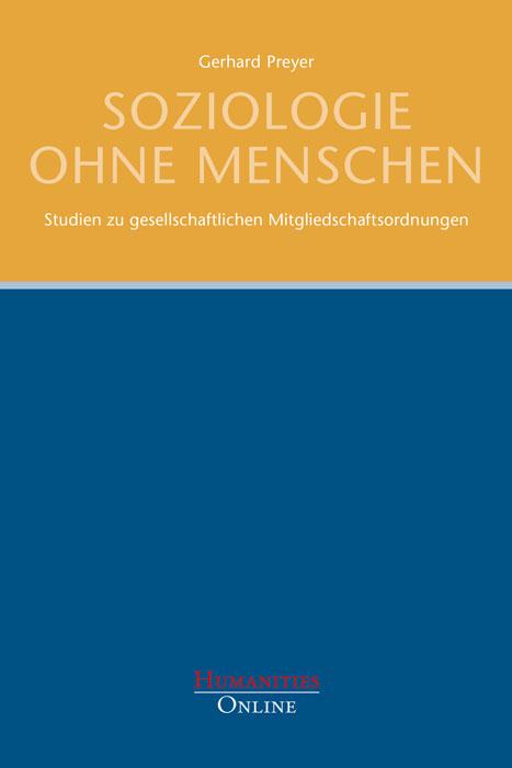 Cover-Bild Soziologie ohne Menschen