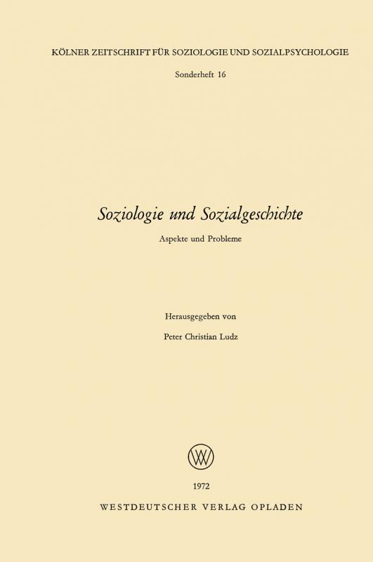 Cover-Bild Soziologie und Sozialgeschichte