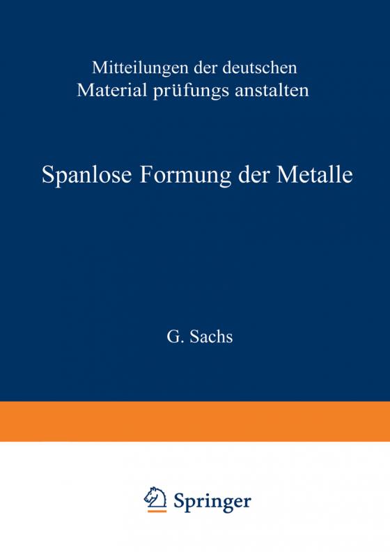 Cover-Bild Spanlose Formung der Metalle