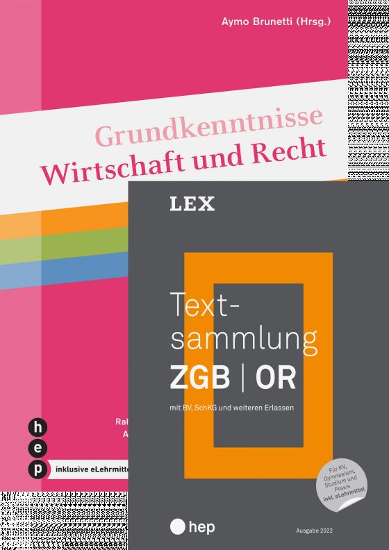 Cover-Bild Spezialangebot «Textsammlung ZGB | OR» und «Grundkenntnisse Wirtschaft und Recht»