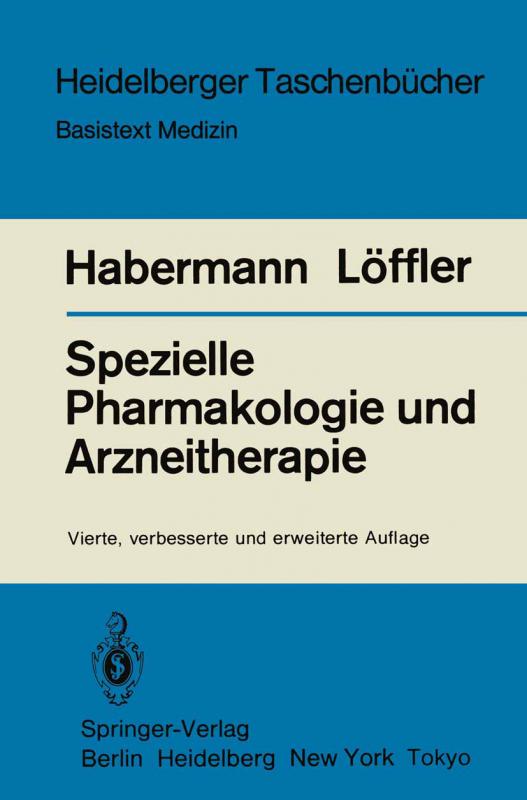 Cover-Bild Spezielle Pharmakologie und Arzneitherapie