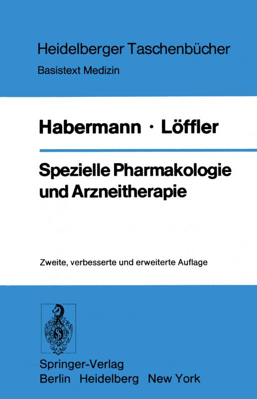 Cover-Bild Spezielle Pharmakologie und Arzneitherapie