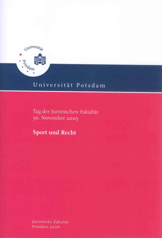Cover-Bild Sport und Recht