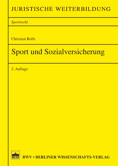 Cover-Bild Sport und Sozialversicherung