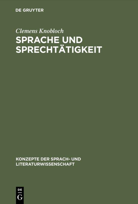 Cover-Bild Sprache und Sprechtätigkeit