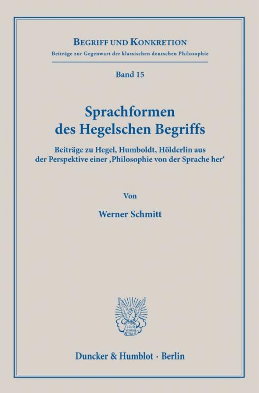 Cover-Bild Sprachformen des Hegelschen Begriffs