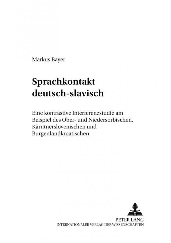 Cover-Bild Sprachkontakt deutsch-slavisch