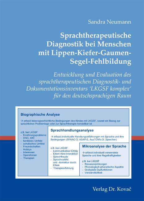 Cover-Bild Sprachtherapeutische Diagnostik bei Menschen mit Lippen-Kiefer-Gaumen-Segel-Fehlbildung