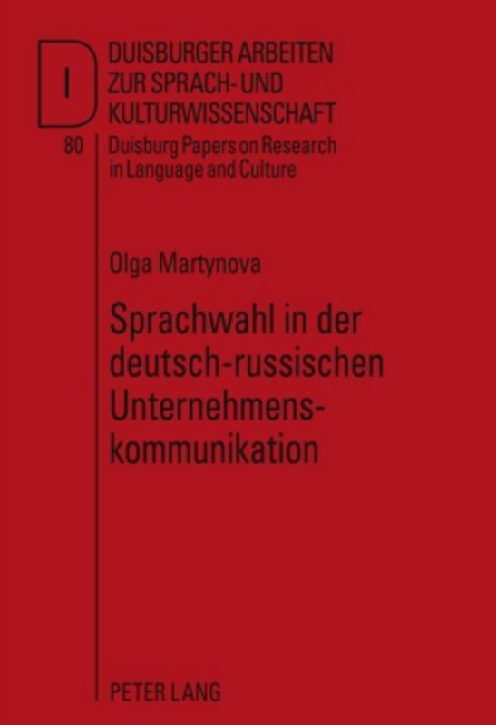 Cover-Bild Sprachwahl in der deutsch-russischen Unternehmenskommunikation