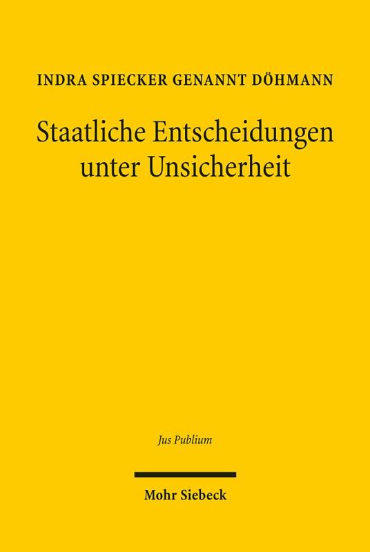 Cover-Bild Staatliche Entscheidungen unter Unsicherheit