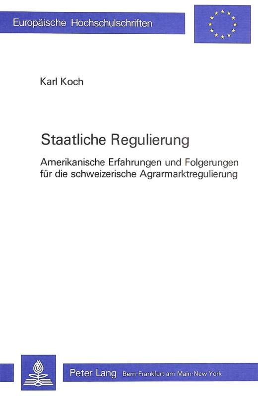 Cover-Bild Staatliche Regulierung