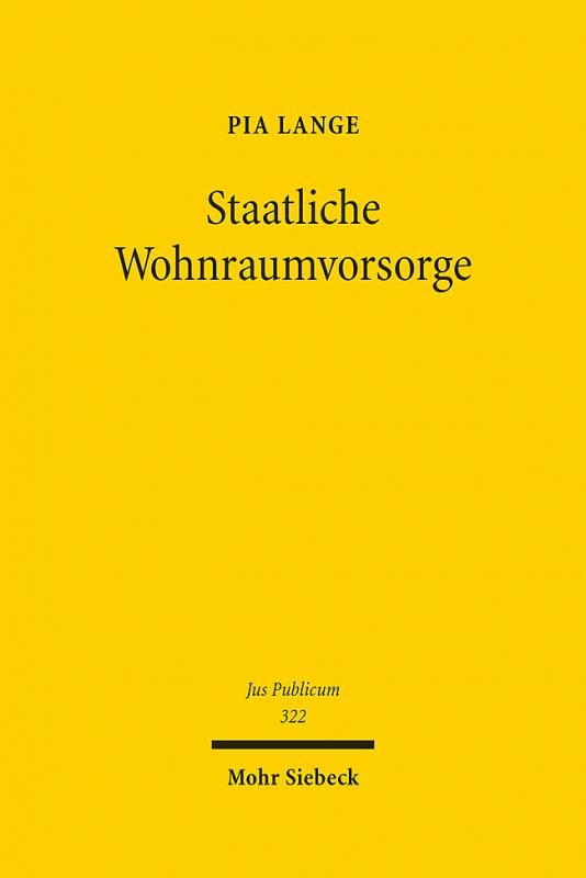 Cover-Bild Staatliche Wohnraumvorsorge