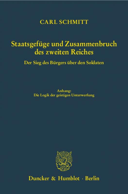 Cover-Bild Staatsgefüge und Zusammenbruch des zweiten Reiches.
