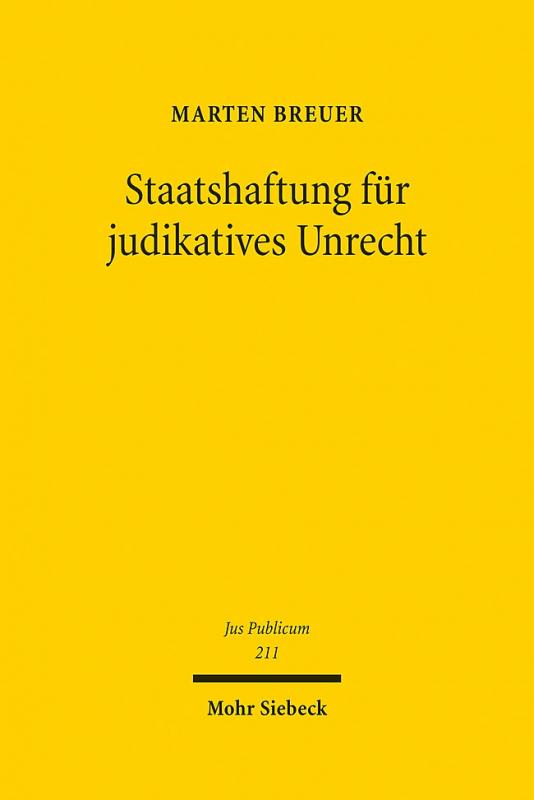 Cover-Bild Staatshaftung für judikatives Unrecht