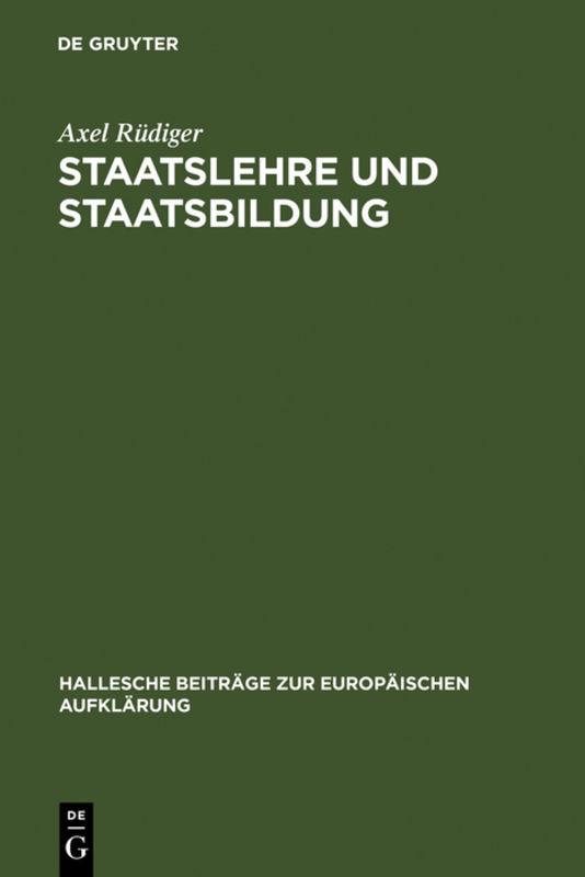 Cover-Bild Staatslehre und Staatsbildung