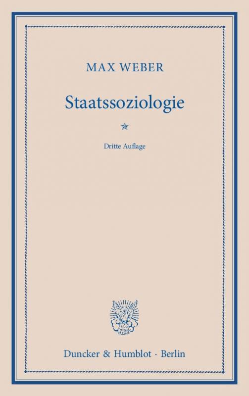 Cover-Bild Staatssoziologie.