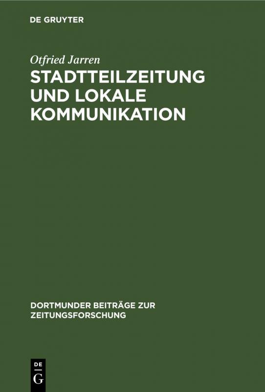 Cover-Bild Stadtteilzeitung und lokale Kommunikation