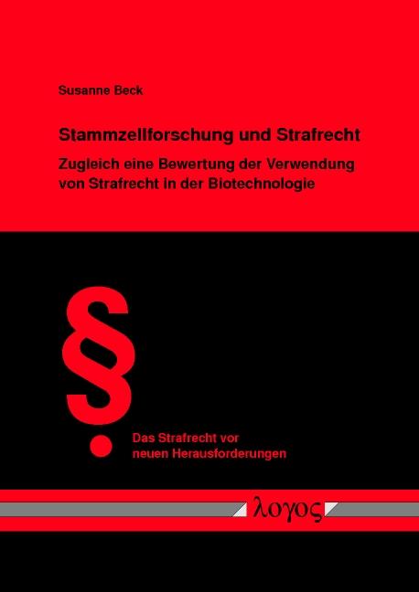 Cover-Bild Stammzellforschung und Strafrecht