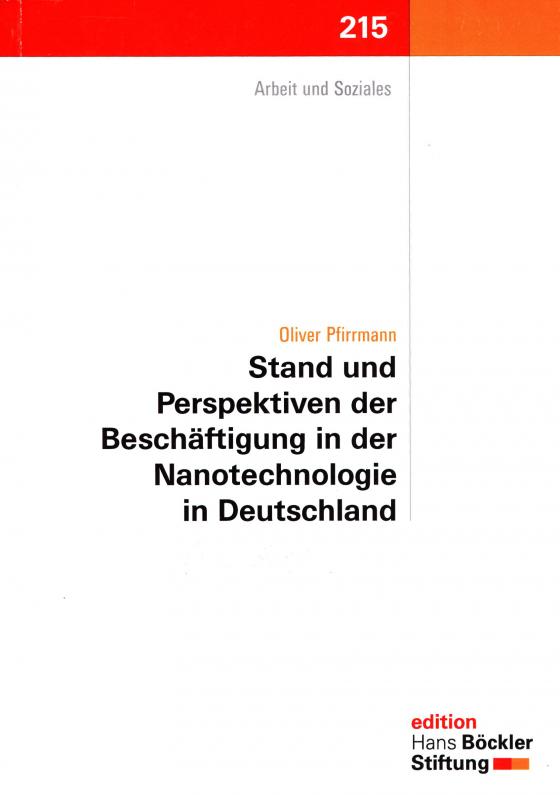 Cover-Bild Stand und Perspektiven der Beschäftigung in der Nanotechnologie in Deutschland