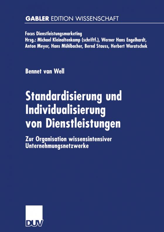 Cover-Bild Standardisierung und Individualisierung von Dienstleistungen