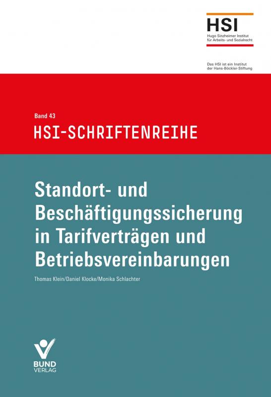 Cover-Bild Standort- und Beschäftigungssicherung in Tarifverträgen und Betriebsvereinbarungen