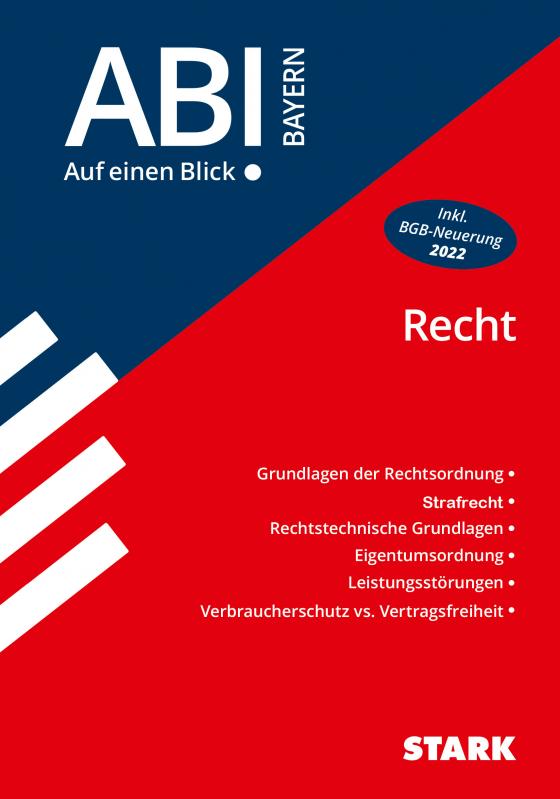 Cover-Bild STARK Abi - auf einen Blick! Wirtschaft/Recht Bayern: Recht