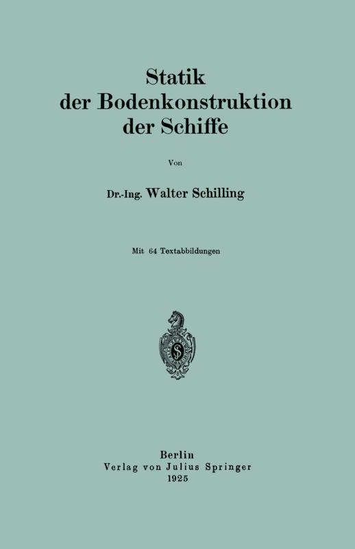 Cover-Bild Statik der Bodenkonstruktion der Schiffe