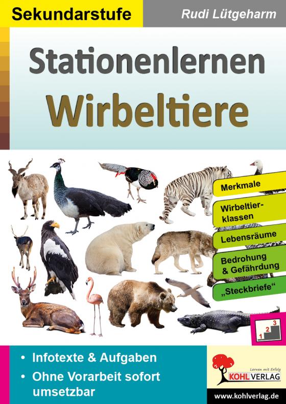 Cover-Bild Stationenlernen Wirbeltiere