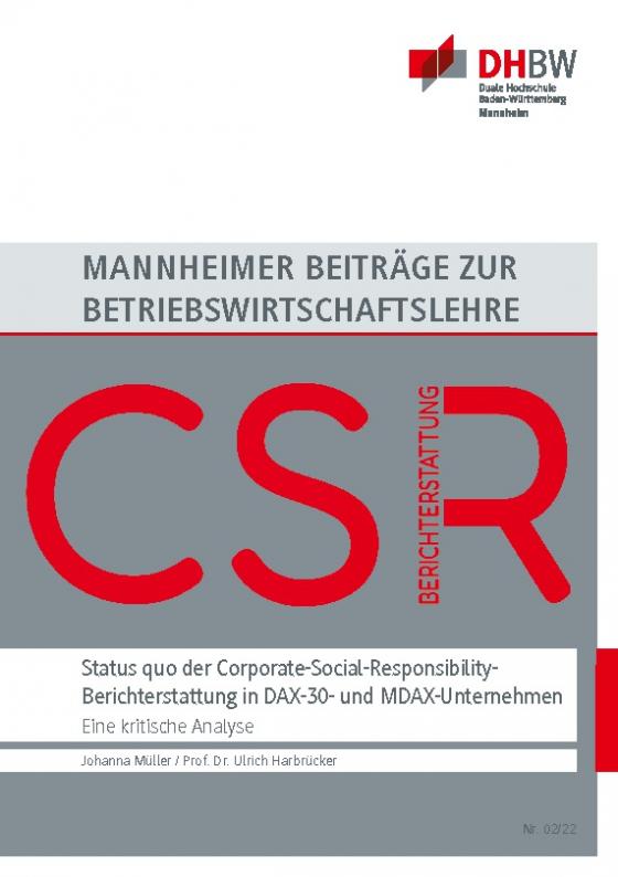 Cover-Bild Status quo der Corporate-Social-Responsibility-Berichterstattung in DAX-30- und MDAX-Unternehmen