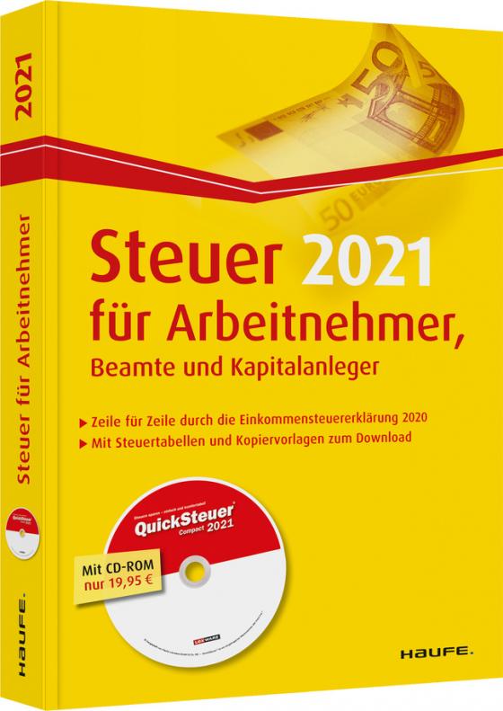 Cover-Bild Steuer 2021 für Arbeitnehmer, Beamte und Kapitalanleger - inkl. CD-ROM