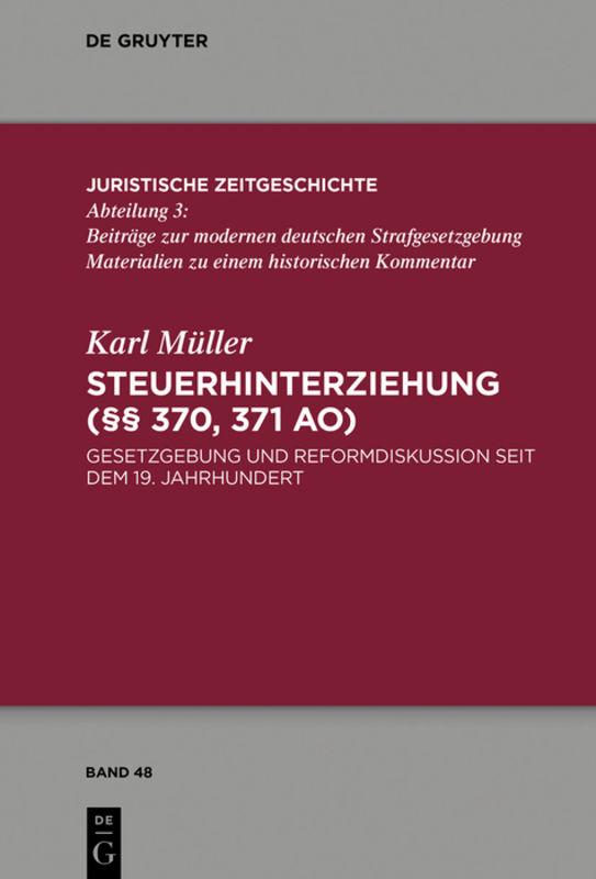 Cover-Bild Steuerhinterziehung (§§ 370,371 AO)