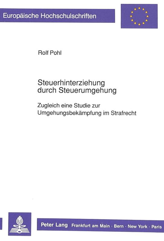 Cover-Bild Steuerhinterziehung durch Steuerumgehung