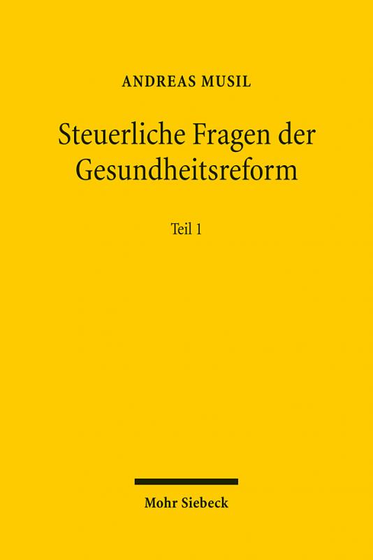 Cover-Bild Steuerliche Fragen der Gesundheitsreform