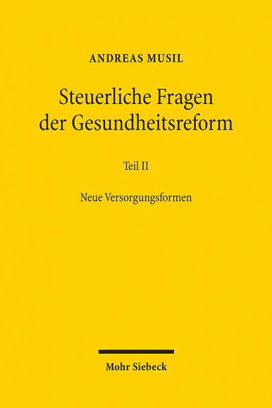 Cover-Bild Steuerliche Fragen der Gesundheitsreform